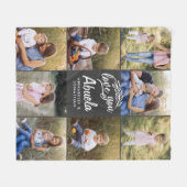 familie cadeau 8 foto kleinkind eenvoudig fleece deken (Voorkant (Horizontaal))