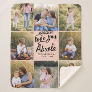 familie cadeau 8 foto kleinkind eenvoudig sherpa deken