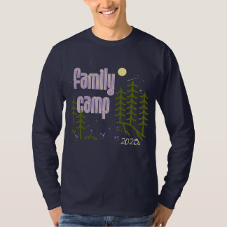 Familie Camp 2023 T-shirt voor volwassenen met lan