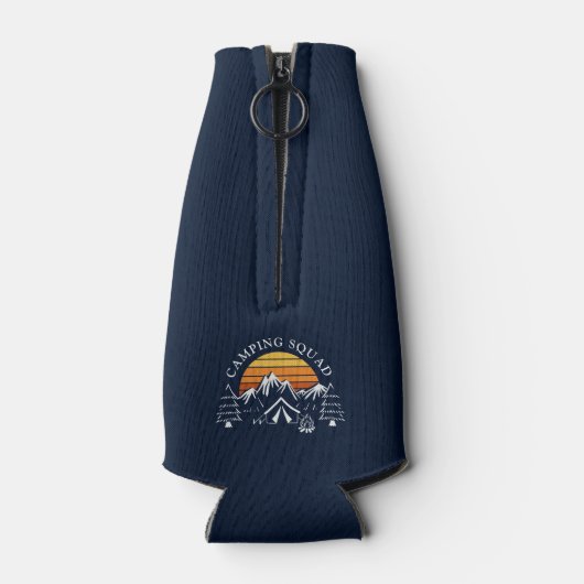 Familie Camping Matching Retro Custom Vacking Flesjeskoeler (Achterkant)