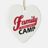 Familie Camping Ornament. Keramisch Ornament (Rechts)