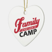 Familie Camping Ornament. Keramisch Ornament (Links)