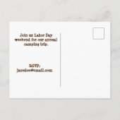 Familie Camping Reis Groen Blad Reünie Uitnodiging (Achterkant)