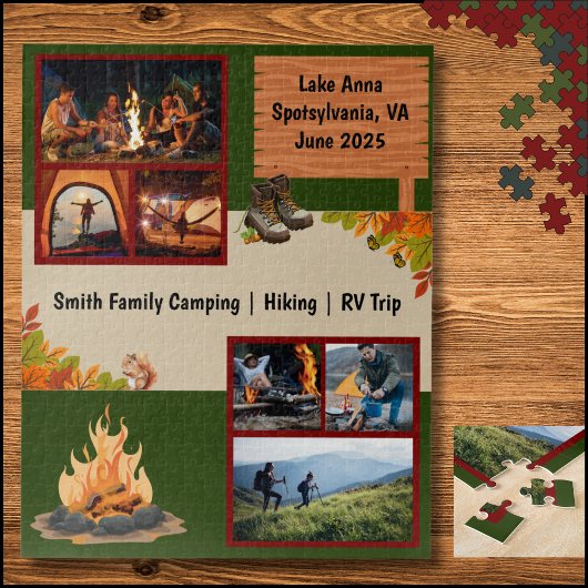 Familie Camping RV Wandelherinneringen Puzzel