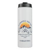 Familie Camping Squad Matching Vakantie Custom Thermosbeker (Voorkant)