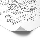 Familie Camping Trailer Kleurplaat Poster (Hoek)