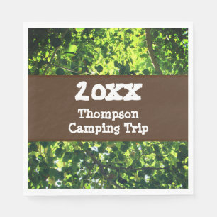 Familie Camping Trip Groene Zomer Reünie Vakantie Servet