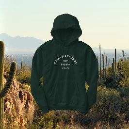 Familie Camping Trip White Crest Groene Vrouwen Hoodie