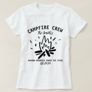 Familie Camping Vakantie 2024, Campfire Crew T-shirt