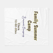 Familie camping vakantie aangepaste naam datumZome Fleece Deken (Voorkant (Horizontaal))