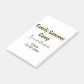 Familie camping vakantie aangepaste naam datumZome Post-it® Notes (Schuin)