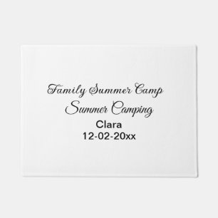 Familie camping vakantie aangepaste naam toevoegen deurmat