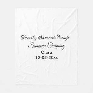 Familie camping vakantie aangepaste naam toevoegen fleece deken