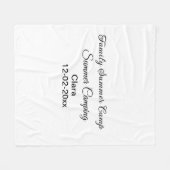 Familie camping vakantie aangepaste naam toevoegen fleece deken (Voorkant (Horizontaal))