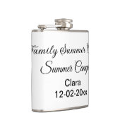 Familie camping vakantie aangepaste naam toevoegen heupfles (Rechts)