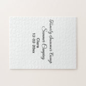 Familie camping vakantie aangepaste naam toevoegen legpuzzel (Horizontaal)