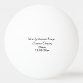 Familie camping vakantie aangepaste naam toevoegen pingpongbal (Achterkant)