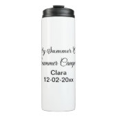 Familie camping vakantie aangepaste naam toevoegen thermosbeker (Voorkant)