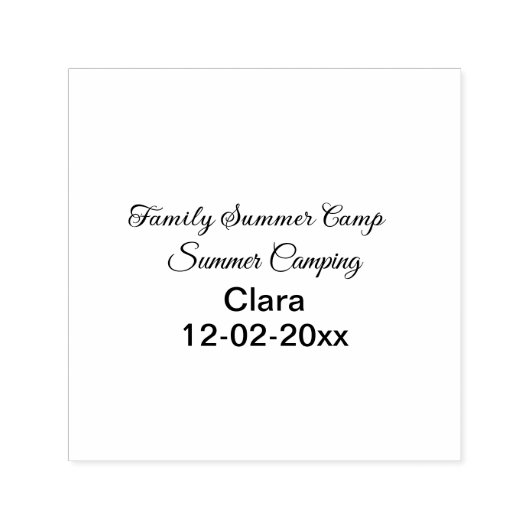 Familie camping vakantie aangepaste naam toevoegen zelfinktende stempel (Design)