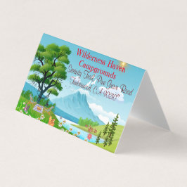 Familie Camping Zomer Avontuur Natuur-geïnspireerd Visitekaartje