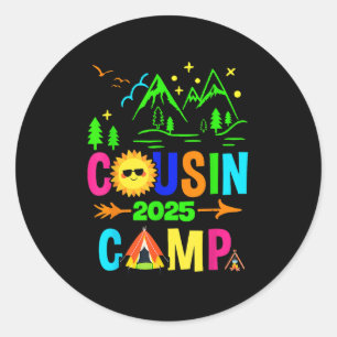 Familie Camping Zomer Vakantie Crew Neef Kamp 20 Ronde Sticker