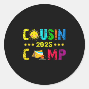 Familie Camping Zomer Vakantie Crew Neef Kamp 20 Ronde Sticker