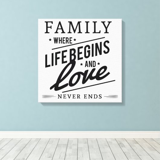 Familie Canvas Afdruk (Insitu (Houten vloer))