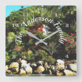 Familie Casa Bahia Bonita 0759 Vierkante Klok (Voorkant)