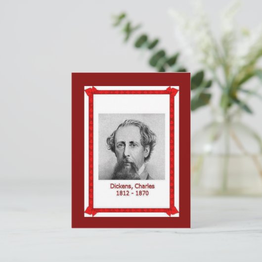 Familie, Charles Dickens 1812-1870 Briefkaart (Staand voorkant)