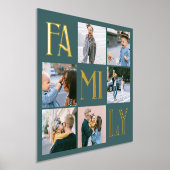 Familie Chic Multi-foto Blauwgroen Folie Afdrukken (Laagn)