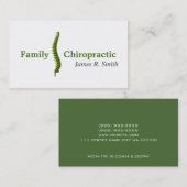 Familie Chiropractor Klinische Gezondheid Visitekaartje (Voorkant / Achterkant)