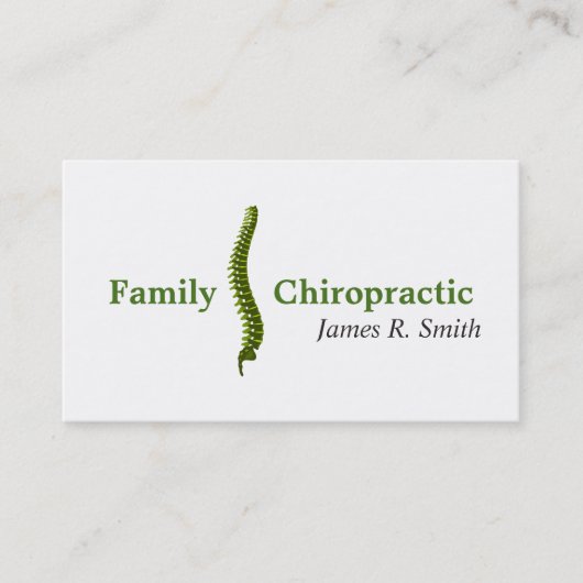 Familie Chiropractor Klinische Gezondheid Visitekaartje (Voorkant)