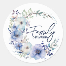 Familie citaat in Boho krans Ronde Sticker
