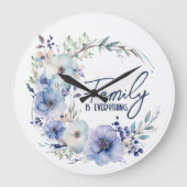 Familie citaat krans grote klok (Voorkant)