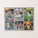 Familie collage 6 foto's en familienaam jigpuz legpuzzel<br><div class="desc">Achternaam,  aangepaste foto-collage-puzzel U kunt het personaliseren en uw mooiste foto's,  familienaam en tekst toevoegen. Geweldig plezier!</div>
