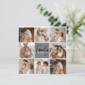 Familie Collage Foto & Gepersonaliseerd Grijs Gesc (Staand voorkant)