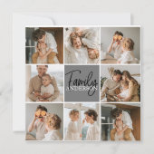 Familie Collage Foto & Gepersonaliseerd Grijs Gesc (Voorkant)