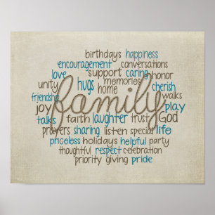 familie collage poster