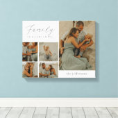 Familie Collage Rustieke Moderne Custom Wrapped Ca Canvas Afdruk (Insitu (Houten vloer))