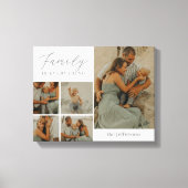 Familie Collage Rustieke Moderne Custom Wrapped Ca Canvas Afdruk (Voorkant)