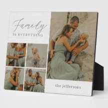 Familie Collage Rustieke Moderne Foto Desktop Plaq