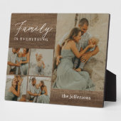 Familie Collage Rustieke Moderne Foto Desktop Plaq Fotoplaat (Zijkant)