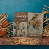 Familie Collage Rustieke Moderne Foto Desktop Plaq Fotoplaat (Zijkant)