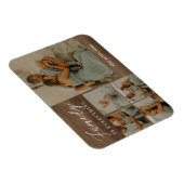 Familie Collage Rustieke Moderne Gepersonaliseerde Magneet (Rechterzijde)