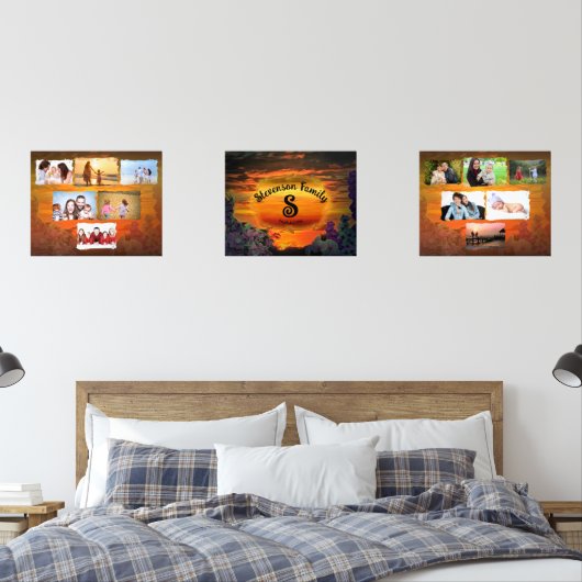 Familie Collage Sunset Plaza Marina 2584 Muurkunst Sets (Slaapkamer)