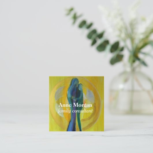 Familie Consultant Originele Vierkante Zakelijke K Vierkante Visitekaartje (Staand voorkant)