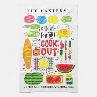 familie Cookout Kitchen Towel Memento Theedoek