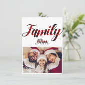FAMILIE Cool Pset Kerstfeestdag Fotokaart Kaart (Staand voorkant)