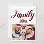 FAMILIE Cool Pset Kerstfeestdag Fotokaart Kaart (Voorkant)