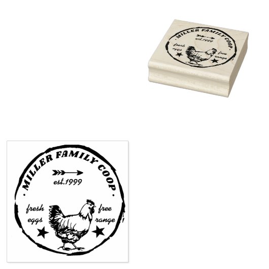 Familie Coop Hen Ei Karton Stempel (Gestempeld)